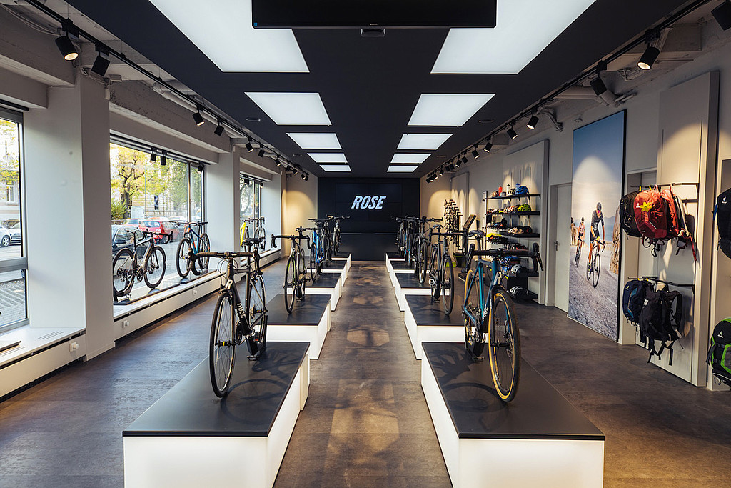 Rose Fahrrad-Shop in München.