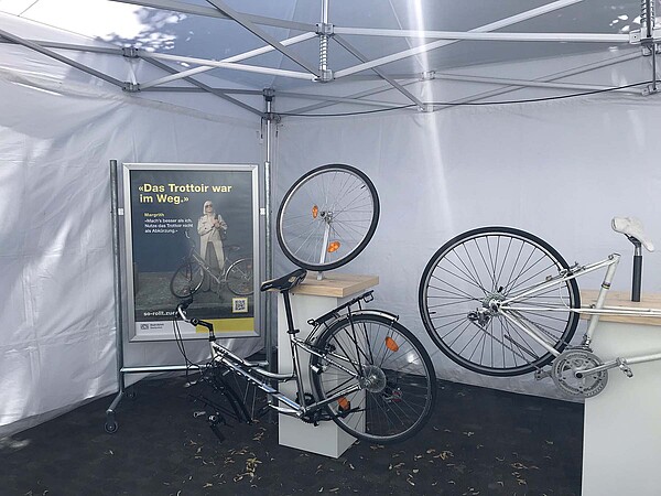 Auf dem Areal auf dem Hechtplatz werden die Unfallgeschichten präsentiert.