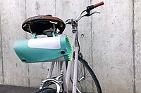 Satteltasche an einem Velosattel