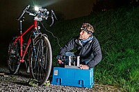 Test Fahrradscheinwerfer für E-Bikes.