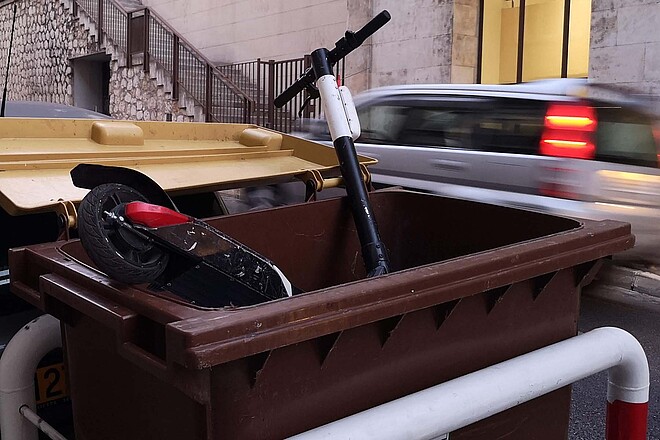 Italien E-Scooter Nutzung rückläufig. 