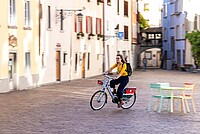 Mooinz Bikesharing in der Stadt Chur.