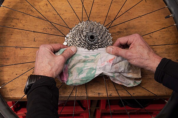 Reinigung einer Fahrrad Kassette