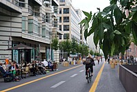 Verkehrsversuch autofreie Friedrichstrasse in Berlin
