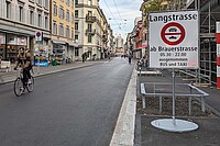 Autofreie Langstrasse Zürich. Mehr Platz für Velos. 