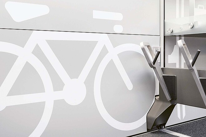 Fahrradabteil in Zug