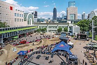 Die Eurobike findet neu in Frankfurt statt. Stände und Jump-Line an der Eurobike. 