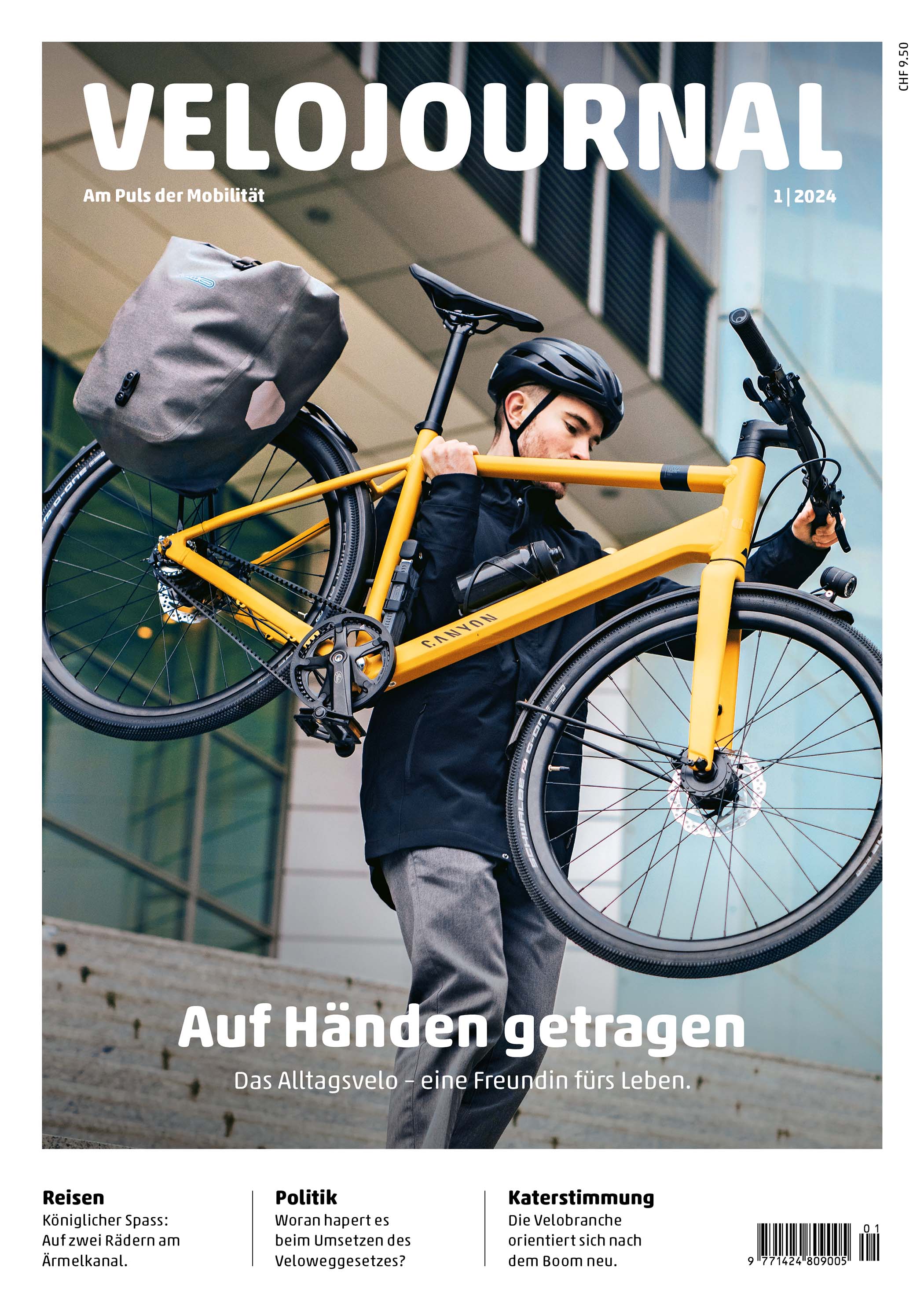 Velojournal 1 2024 - Alltagsvelos und Billig-E-Bikes im Test.